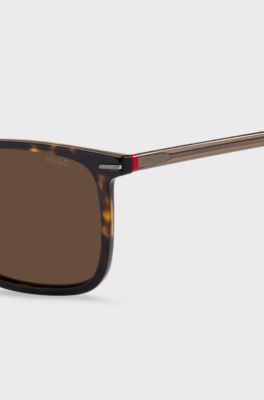 Havana-acetate sunglasses with red details, Assorted-Pre-Pack