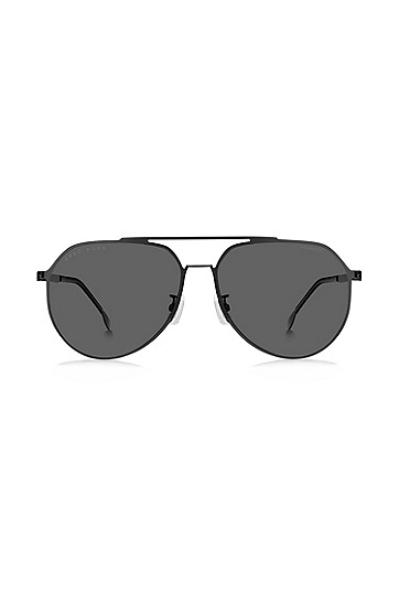 BOSS 博斯不锈钢双鼻梁太阳镜，搭配激光品牌标识设计,  999_Assorted Pre-Pack