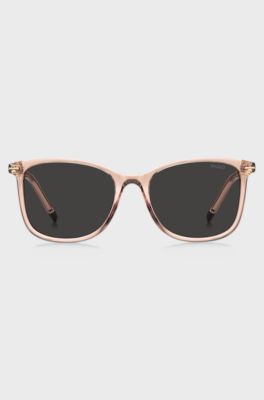 Nude-acetate sunglasses with black details, Assorted-Pre-Pack