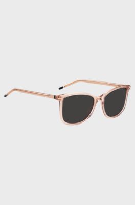 Nude-acetate sunglasses with black details, Assorted-Pre-Pack
