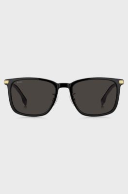 Black-acetate sunglasses with contrast hinge, Assorted-Pre-Pack
