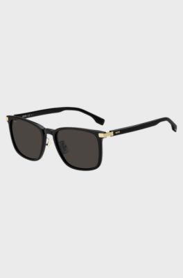 Black-acetate sunglasses with contrast hinge, Assorted-Pre-Pack