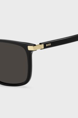 Black-acetate sunglasses with contrast hinge, Assorted-Pre-Pack