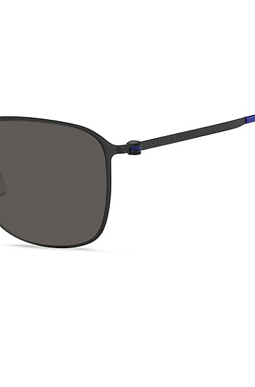 BOSS 博斯不锈钢材质黑色太阳镜，搭配蓝色塑料镜腿套设计,  999_Assorted Pre-Pack