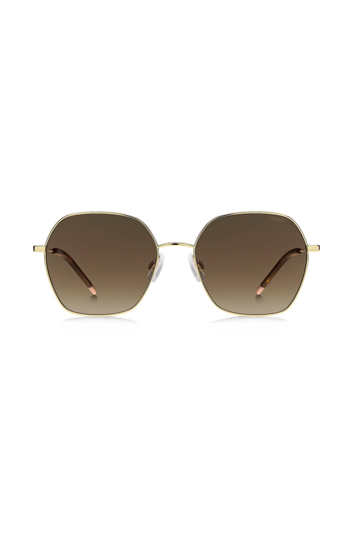 Gold-tone sunglasses with Havana-acetate end-tips, Assorted-Pre-Pack