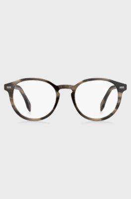 Horn-acetate optical frames with metal rivets, Assorted-Pre-Pack