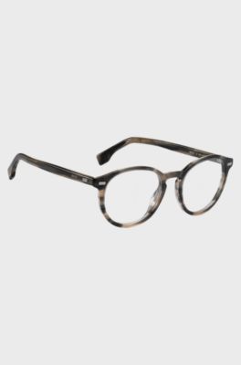 Horn-acetate optical frames with metal rivets, Assorted-Pre-Pack