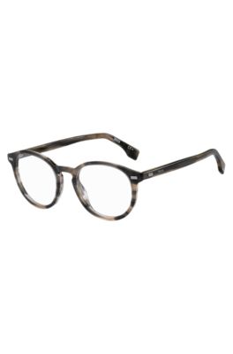 Horn-acetate optical frames with metal rivets, Assorted-Pre-Pack