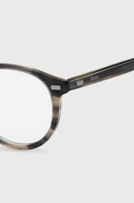 Horn-acetate optical frames with metal rivets, Assorted-Pre-Pack