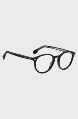 Black-acetate optical frames with metal rivets, Assorted-Pre-Pack