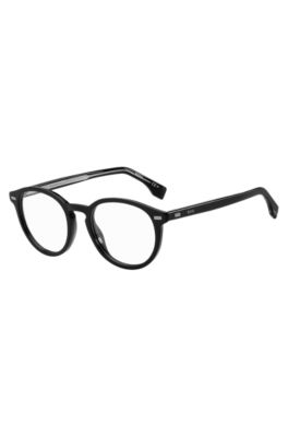 Black-acetate optical frames with metal rivets, Assorted-Pre-Pack