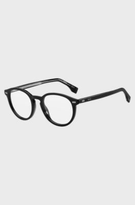 Black-acetate optical frames with metal rivets, Assorted-Pre-Pack