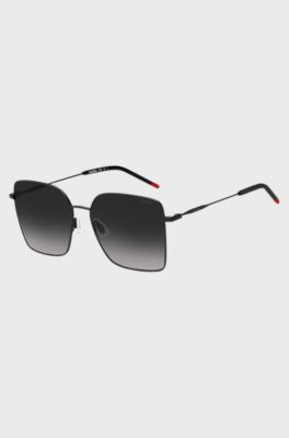 Black-metal sunglasses with red end-tips, Assorted-Pre-Pack