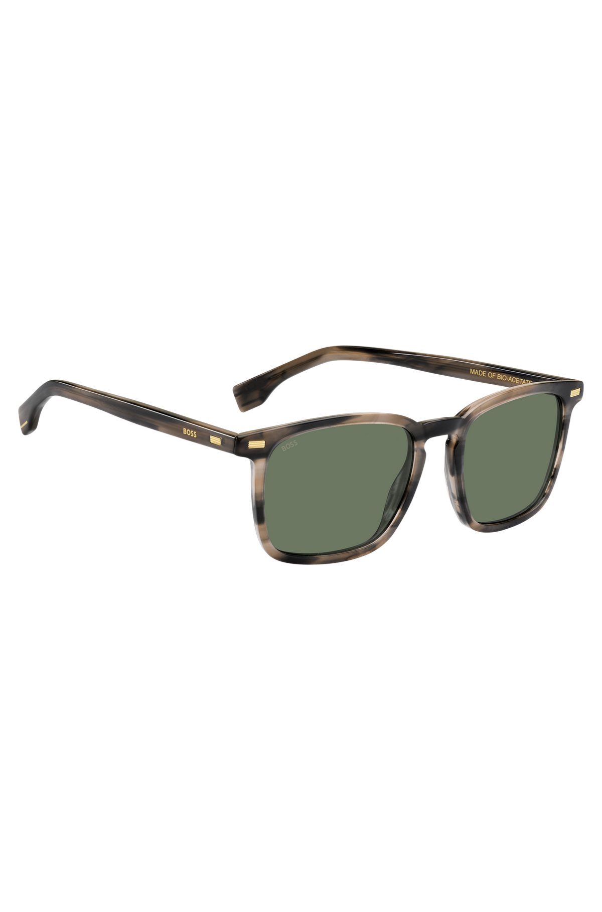 Horn-acetate sunglasses with metal rivets, Assorted-Pre-Pack