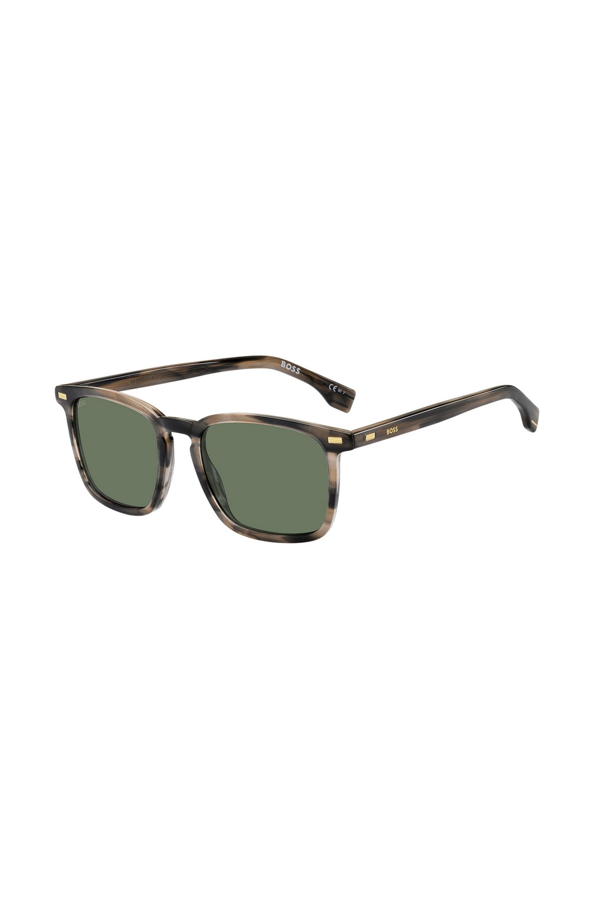Horn-acetate sunglasses with metal rivets, Assorted-Pre-Pack