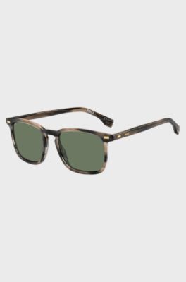 Horn-acetate sunglasses with metal rivets, Assorted-Pre-Pack