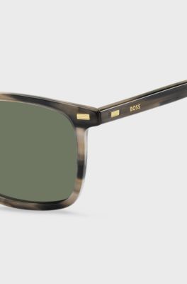 Horn-acetate sunglasses with metal rivets, Assorted-Pre-Pack
