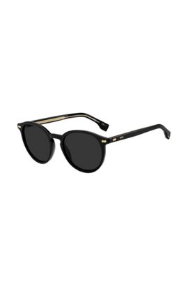 Hugo Boss Sunglasses 0611 5JN JJ Black Crystal Grey Gradient 