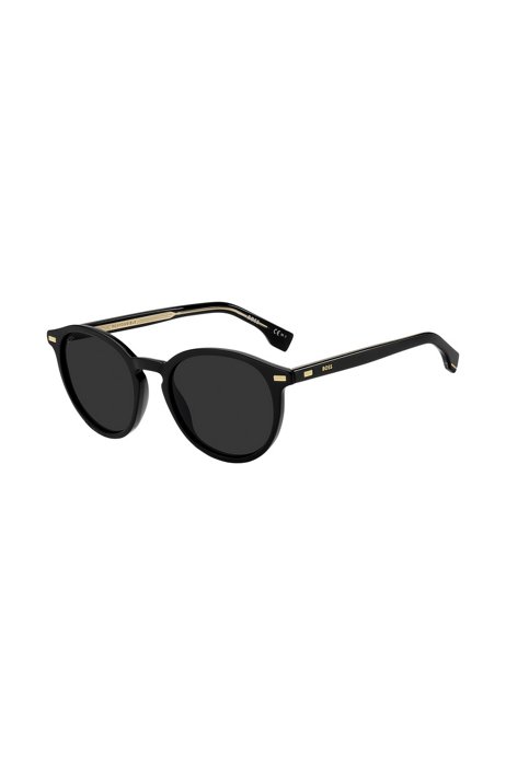 Black-acetate sunglasses with metal rivets, Assorted-Pre-Pack