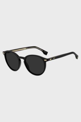 Black-acetate sunglasses with metal rivets, Assorted-Pre-Pack