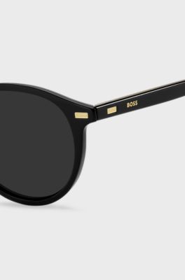 Black-acetate sunglasses with metal rivets, Assorted-Pre-Pack