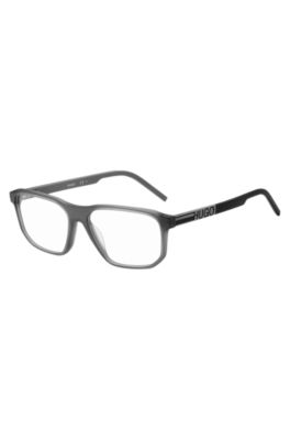 Grey-acetate optical frames with rubberised logo, Assorted-Pre-Pack