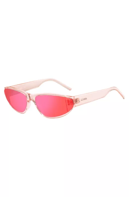 Pink-acetate sunglasses with tonal lenses