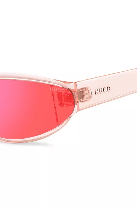 Pink-acetate sunglasses with tonal lenses