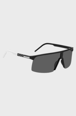 Rubber-logo sunglasses with free lenses, Assorted-Pre-Pack