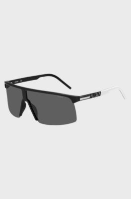 Rubber-logo sunglasses with free lenses, Assorted-Pre-Pack