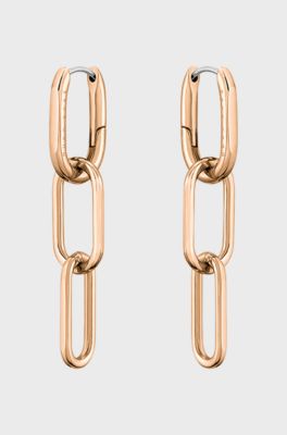 Gold-effect earrings with tubular links, Assorted-Pre-Pack