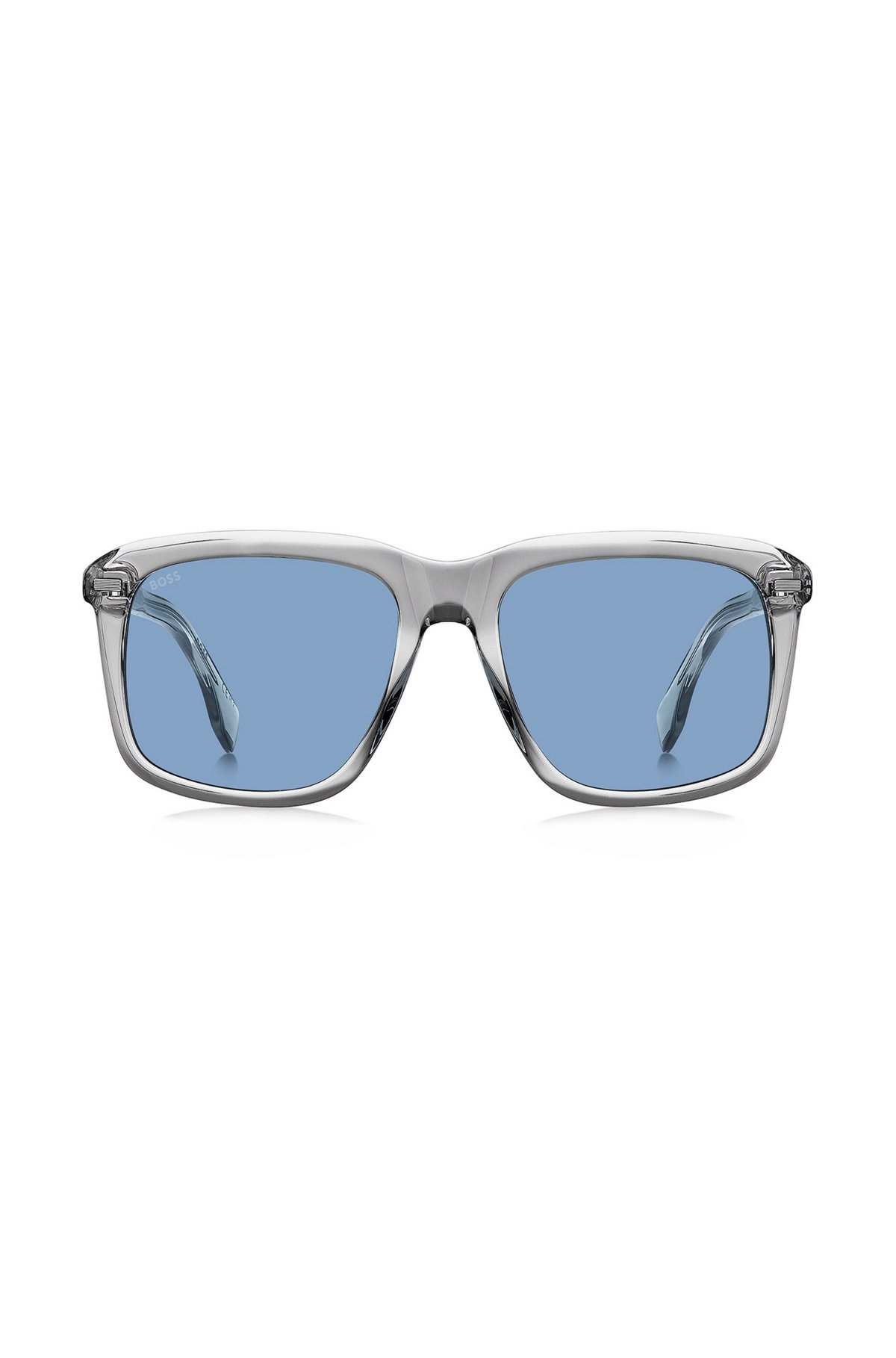 Transparent-acetate sunglasses with blue lenses, Assorted-Pre-Pack