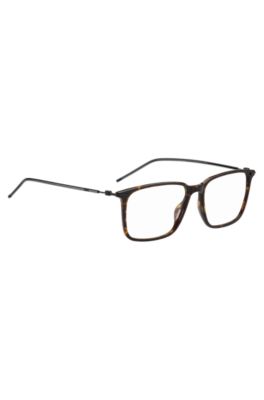 Havana-acetate optical frames with lightweight temples, Brown