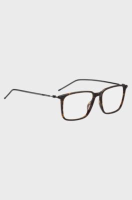 Havana-acetate optical frames with lightweight temples, Brown
