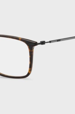 Havana-acetate optical frames with lightweight temples, Brown