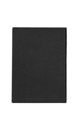 A5 notepad in black faux leather, Black