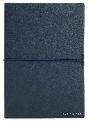 A5 marineblå notesblok i kunstlæder, Mørkeblå