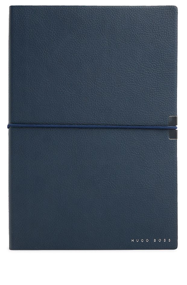 DIN-A5-Notizbuch aus marineblauem Kunstleder, Dunkelblau