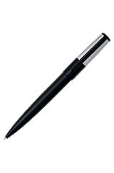 Ballpoint pen with brushed black and chrome effects, Black