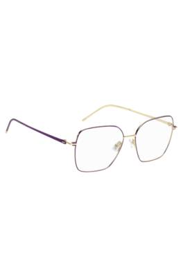 Optical frames in gold-tone steel with details 1