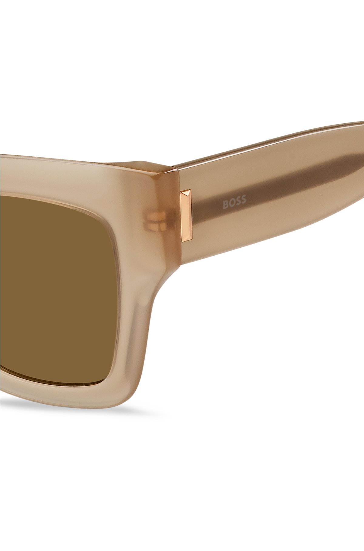 Opal bio-acetate sunglasses with signature hardware, Light Beige