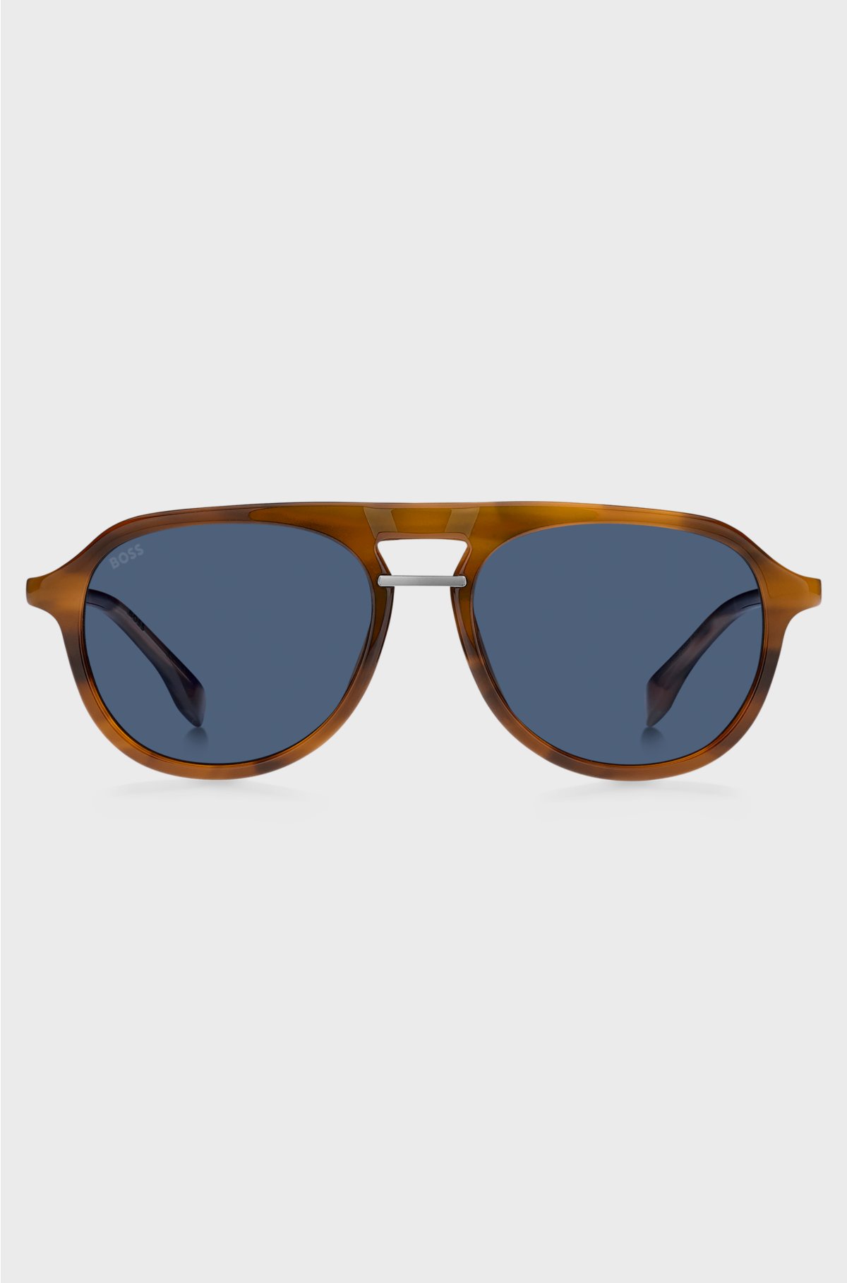 Havana-acetate sunglasses with 360° hinges, Brown