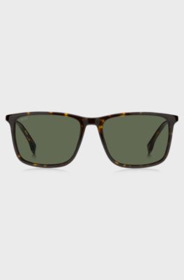 Havana-acetate sunglasses with 360&deg; hinge, Dark Brown
