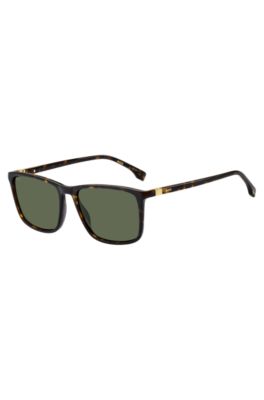 Havana-acetate sunglasses with 360&deg; hinge, Dark Brown