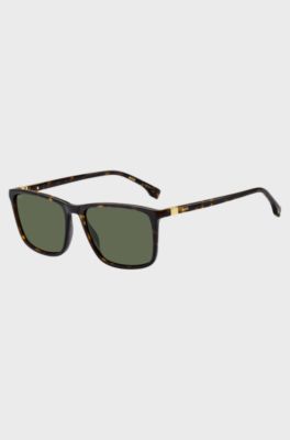 Havana-acetate sunglasses with 360&deg; hinge, Dark Brown