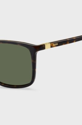 Havana-acetate sunglasses with 360&deg; hinge, Dark Brown