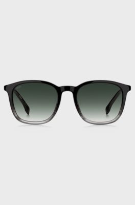 Gradient-acetate sunglasses with 360&deg; hinge, Black