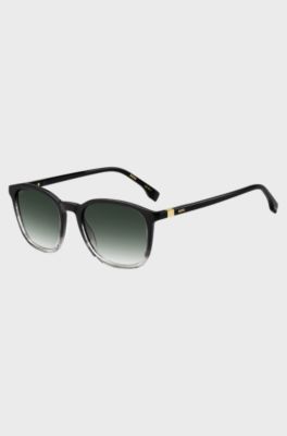 Gradient-acetate sunglasses with 360&deg; hinge, Black