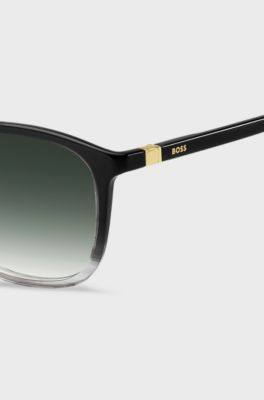 Gradient-acetate sunglasses with 360&deg; hinge, Black