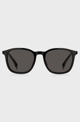 Black-acetate sunglasses with 360&deg; hinge, Black